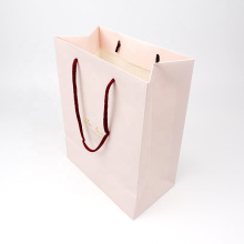 custom hight quality fashion pink paper bag  packaging for foods shopping goods